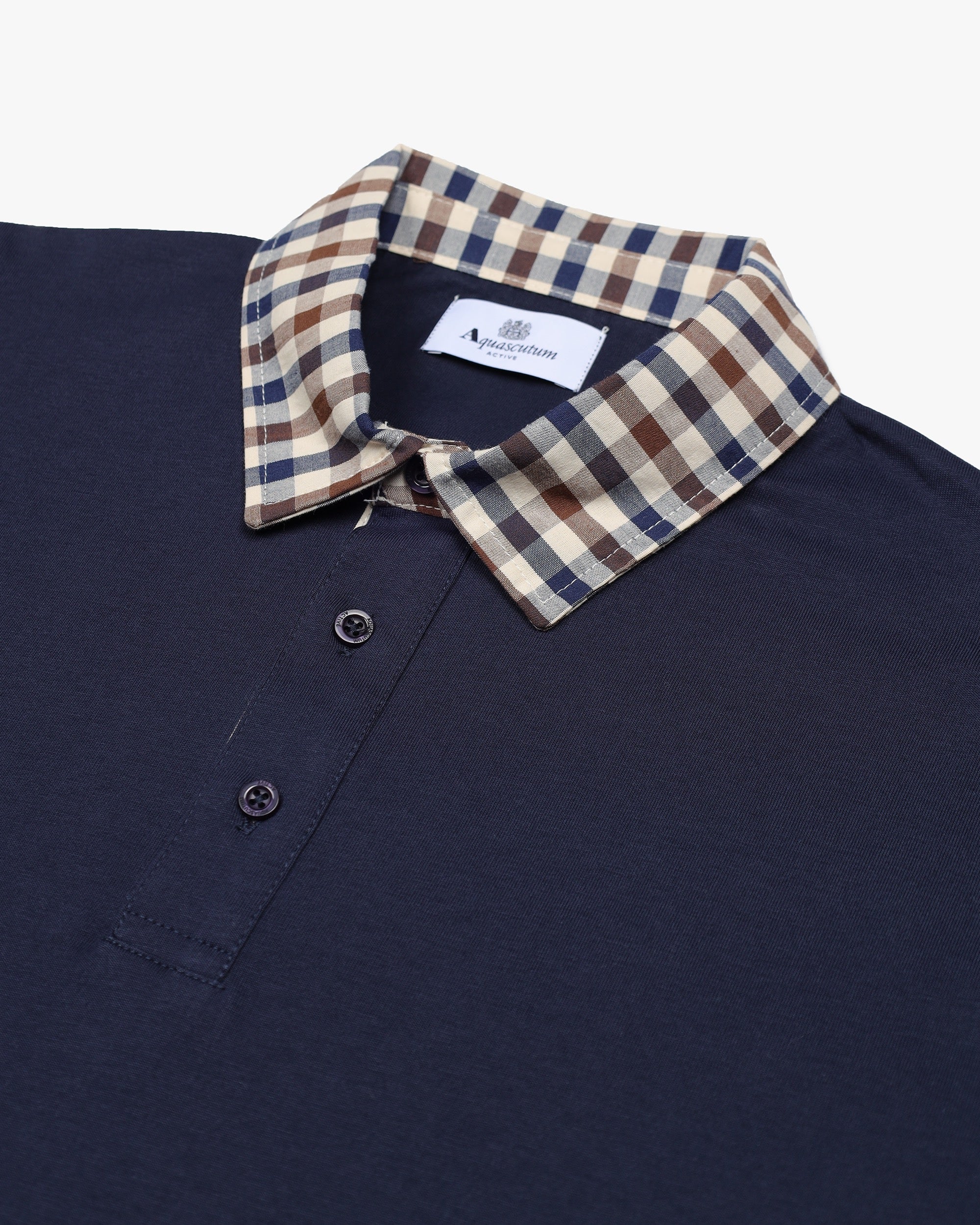 LONGSLEEVE CLUB CHECK COLLAR POLO - Image 3